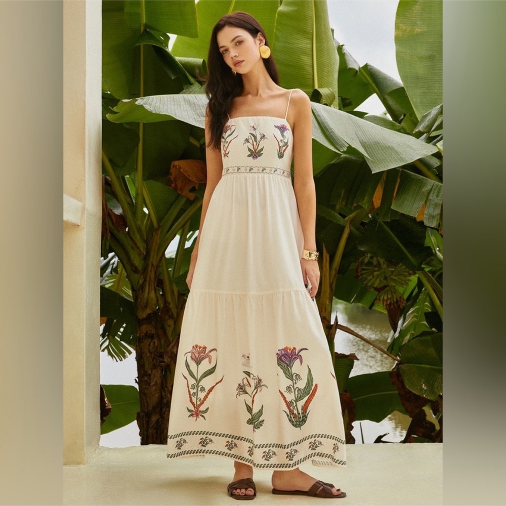 Commense Backless Pleated Floral Dress size M - Picture 5 of 6